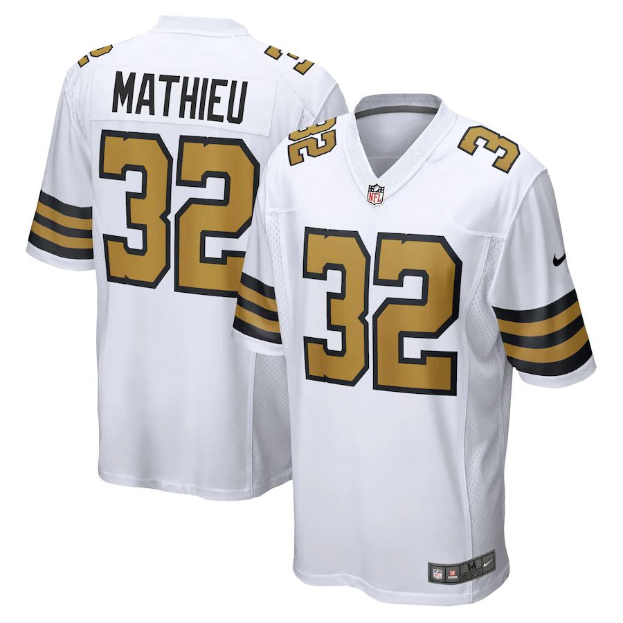 Men New Orleans Saints #32 Tyrann Mathieu Nike White Player Game NFL Jersey